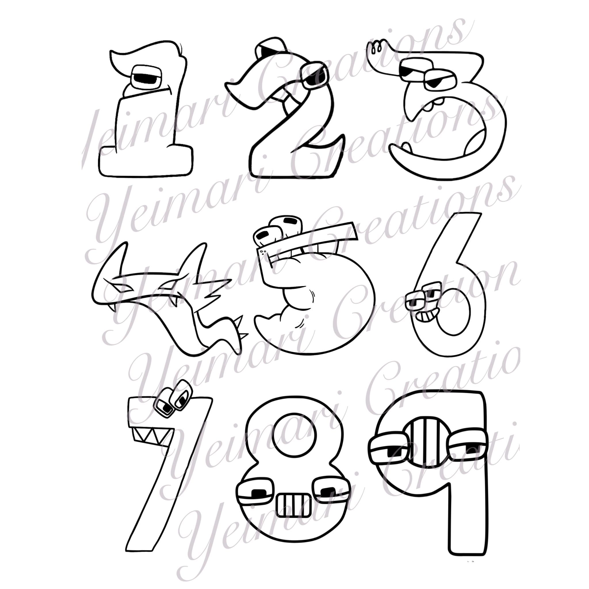 Number Lore Coloring Pages Etsy number-lore-coloring-pages-etsy
