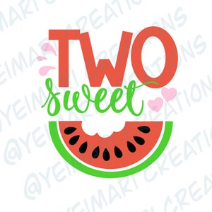 Two Sweet Birthday Girl Shirt SVG and PNG