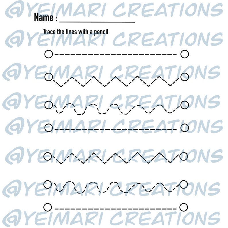 Tracing Board Dotted Line Learning. Tracing ABC Numbers Etsy