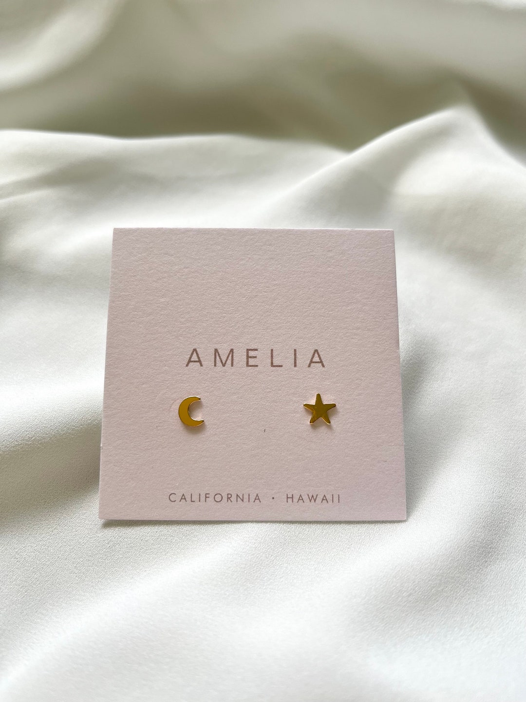 Tiny Moon & Star Stud Earrings: 14K Goldfilled Dainty Jewelry - Etsy