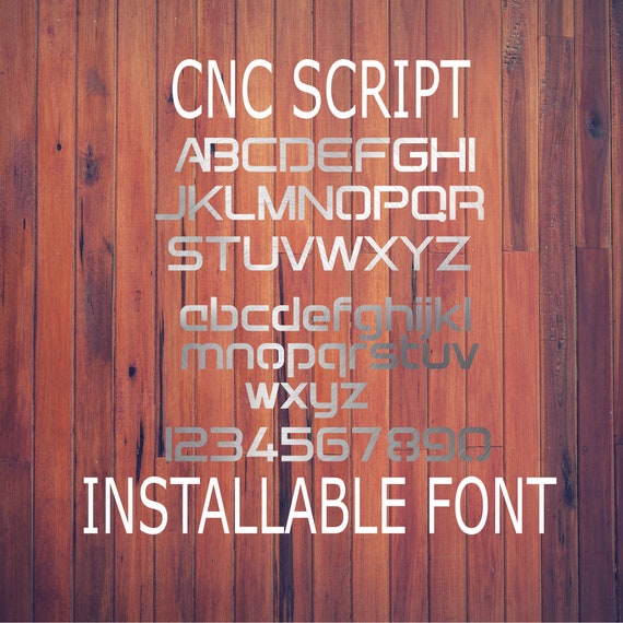 CNC Font Plasma Laser SVG DXF Installable Font for cnc Etsy