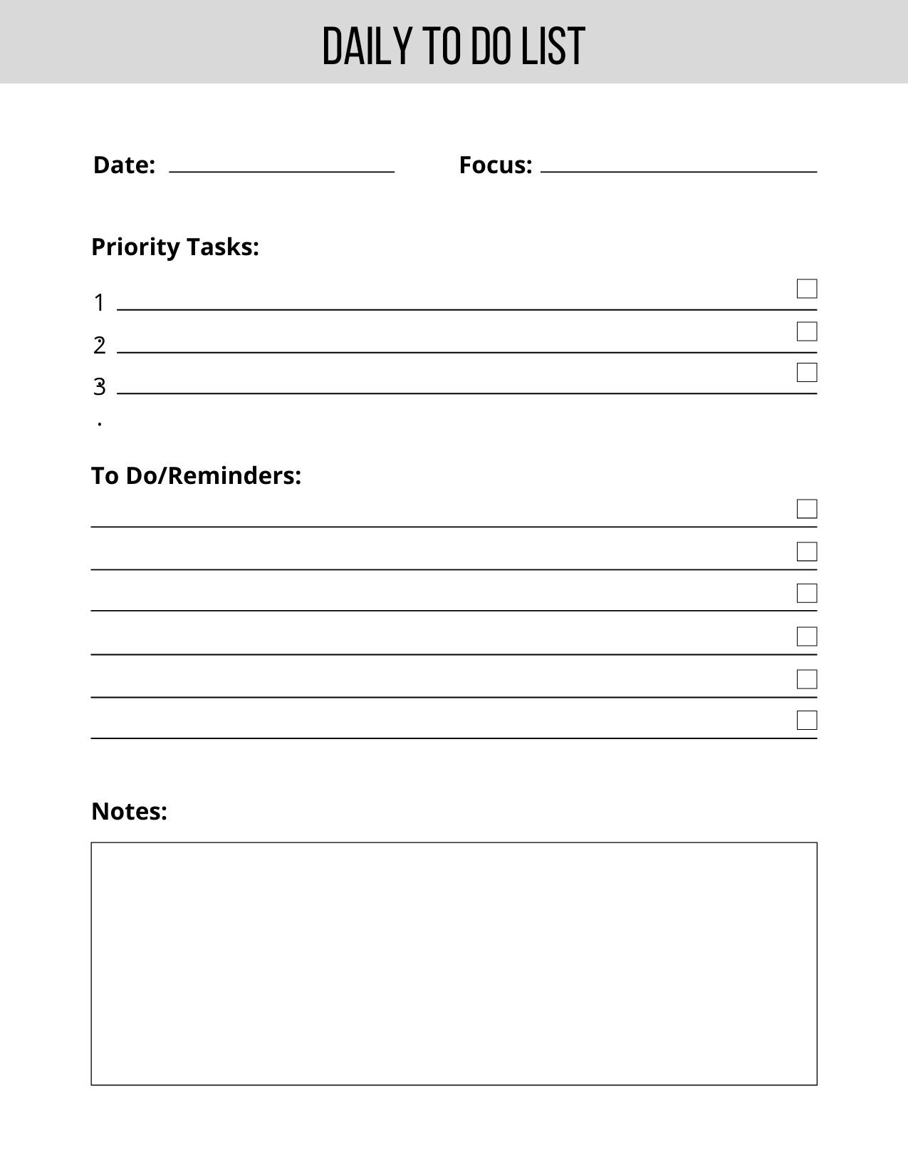 Daily To Do List Template Daily Task List Printable A5 Template A4 