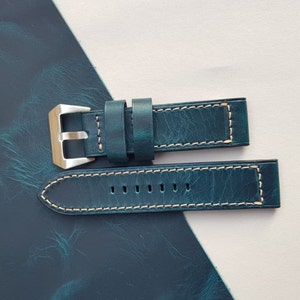 Handmade Leather Watch Band Handmade Watch Band 18mm 19mm 20mm 21mm 22mm 24mm 26mm