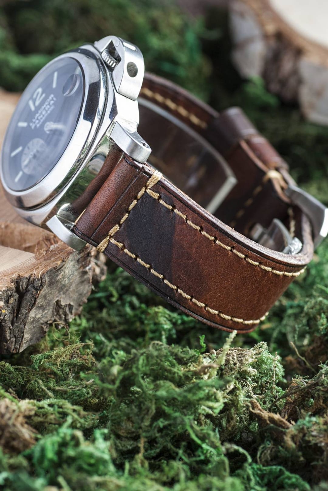 Cinturino In Pelle, Cinturino Per Orologio Da 20 Mm, Cinturino Per - Foto 2