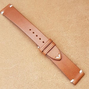 Handmade Leather Watch Band Handmade Watch Band 18mm 19mm 20mm 21mm 22mm 24mm 26mm