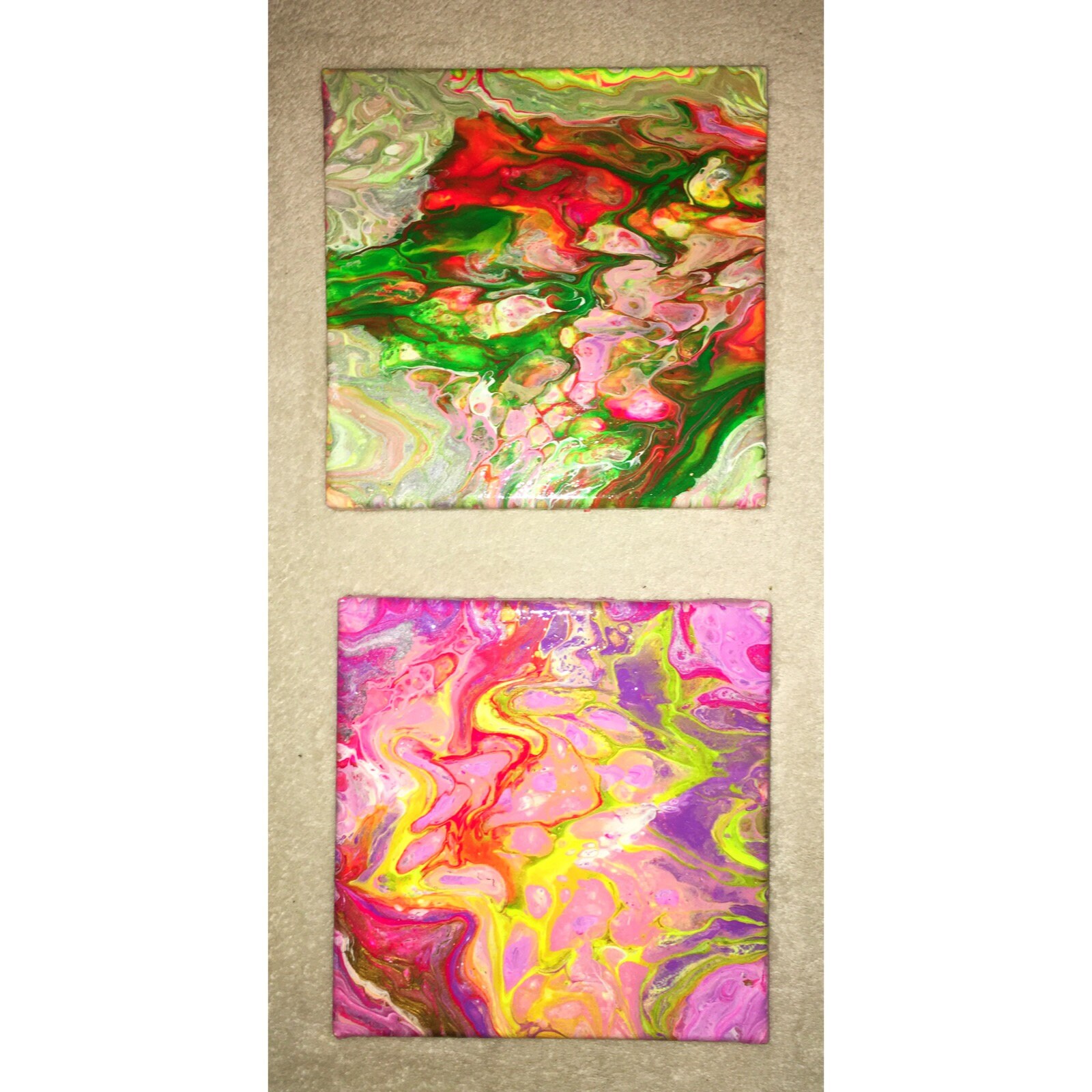 Candy Fluid Art Square 2pc Set Candy Fluid Art Square 2pc Set
