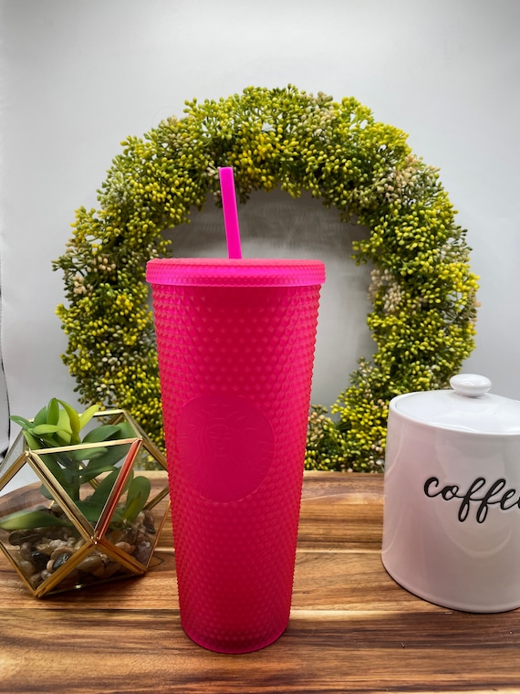 Starbucks Pink Rotating Straw Cup 12oz Plastic Tumbler