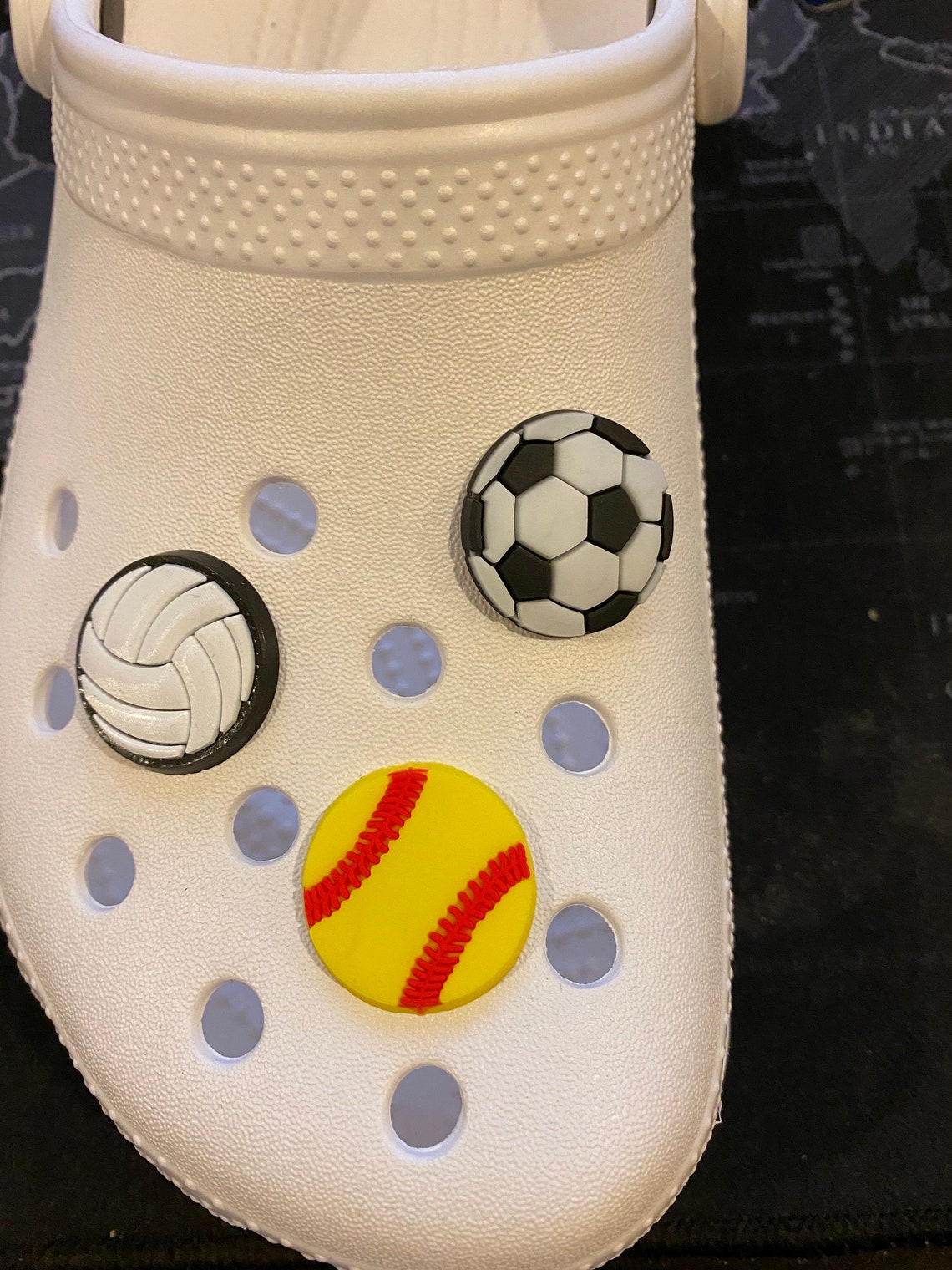 3 pack Sport Pack of Croc Shoe Charms Volleyball Soccer Etsy