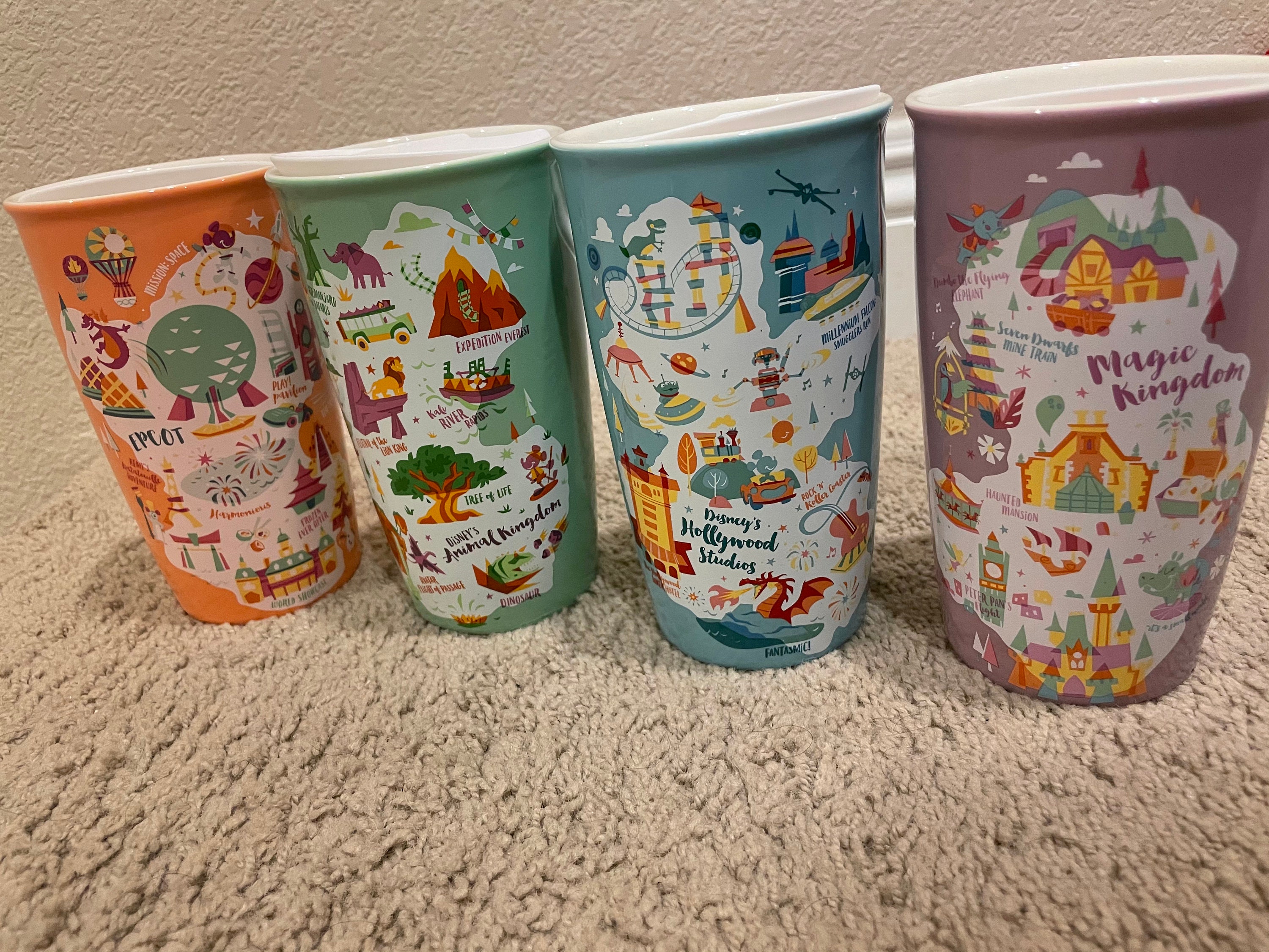 Walt Disney World × Starbucks コラボ Disney World Starbucks Tumblers, Epcot, Magic Kingdom, Hollywood