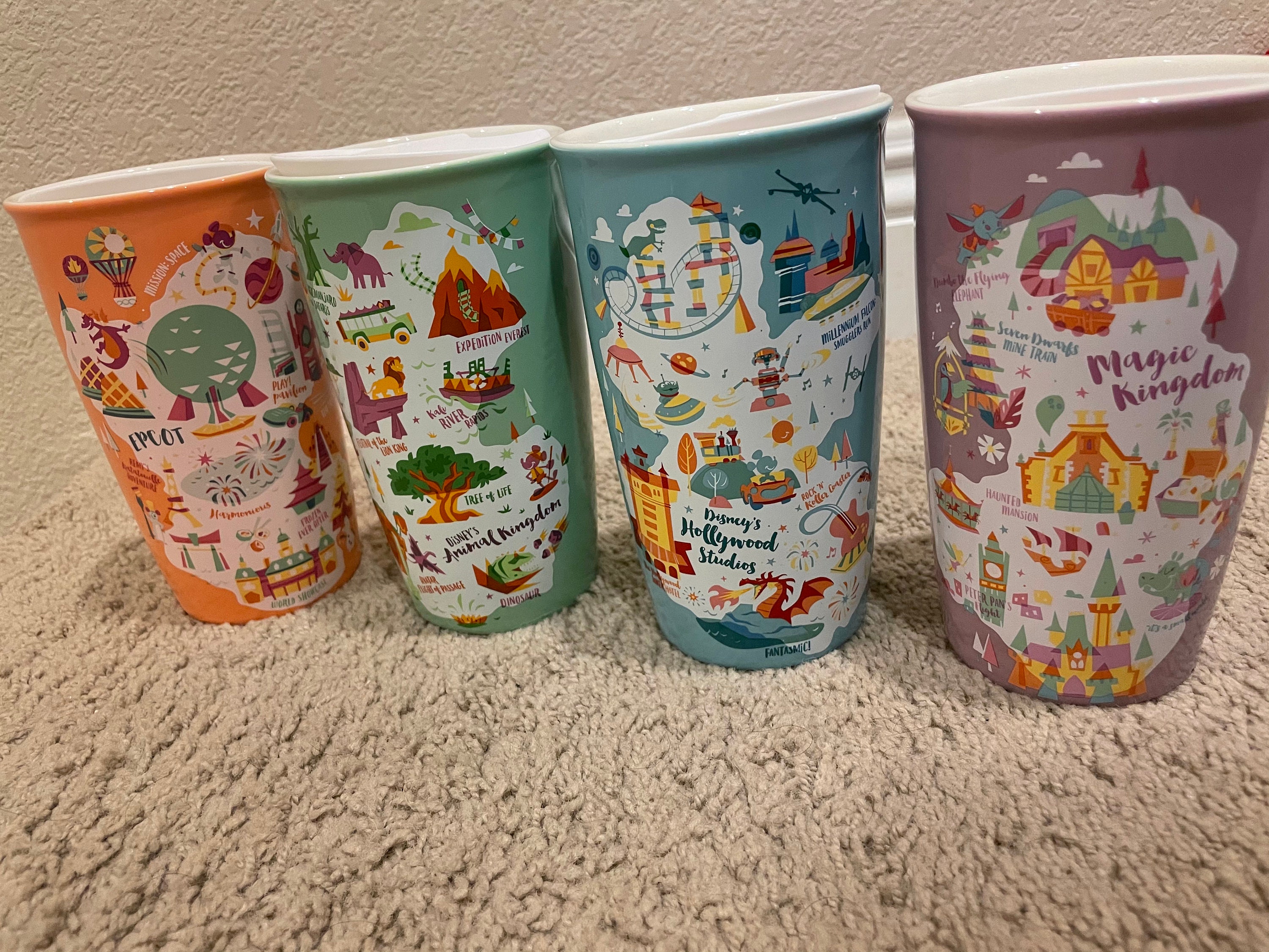 WDW - Starbucks ToGo Ceramic Tumbler - Vintage Mickey Disney’s Hollywood  Studio