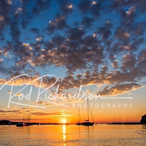 Port Jefferson Sunset Photography – Long Island Harbor Coastal Wall Art