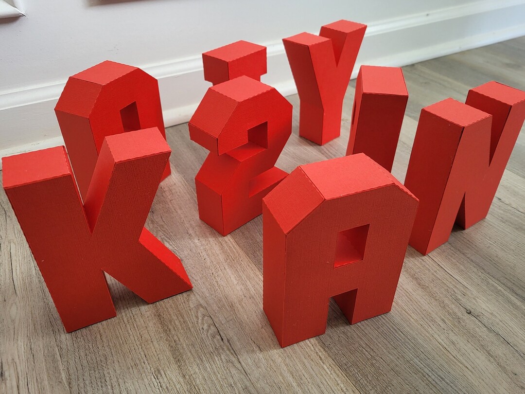 3D LETTERS AZ SVG Template Alphabet Cutting Files for Cricut, Brother