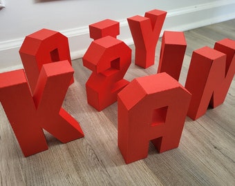 Modello SVG con lettere 3D dalla A alla Z - File di taglio dell&#39;alfabeto per Cricut, Brother ScanNCut, Silhouette, Lettere in cartoncino, download immediato