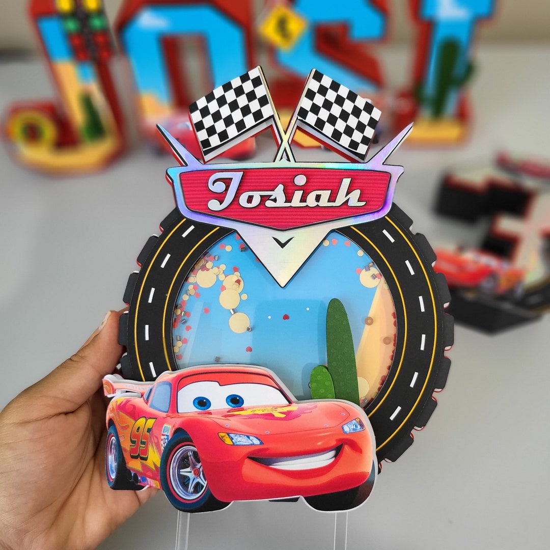 Cars Cake Topper, Mcqueen Birthday Party , Race Car Decorations ...