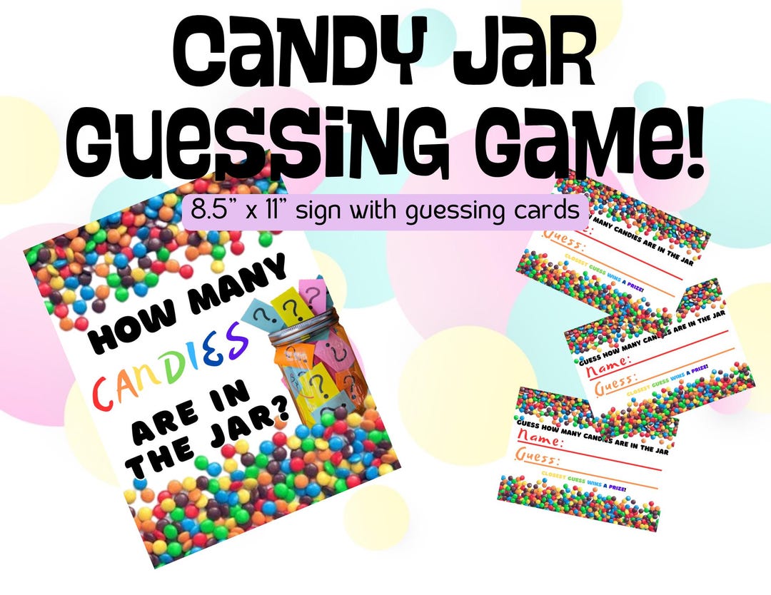 Candy in a Jar Guessing Game! - Etsy