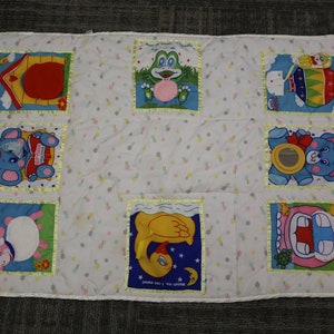 Manta de actividad de bebé, diseño animal, manta de bebé, tiro, 38.5x26.5&quot;, edredón de cuna, decoración, habitación de niños, dormitorio, artesanía, vintage ~ 20-01-515