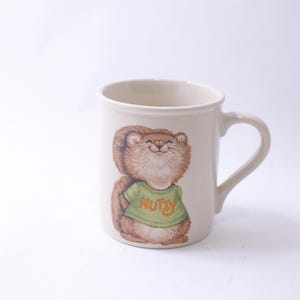 Nootachtig maar leuk, grappige eekhoorn shirtstaarten, mok met bericht, keurmerkkaarten, nieuwigheidskopje, kopje thee en koffie, ~ 241003-DIAF 1268