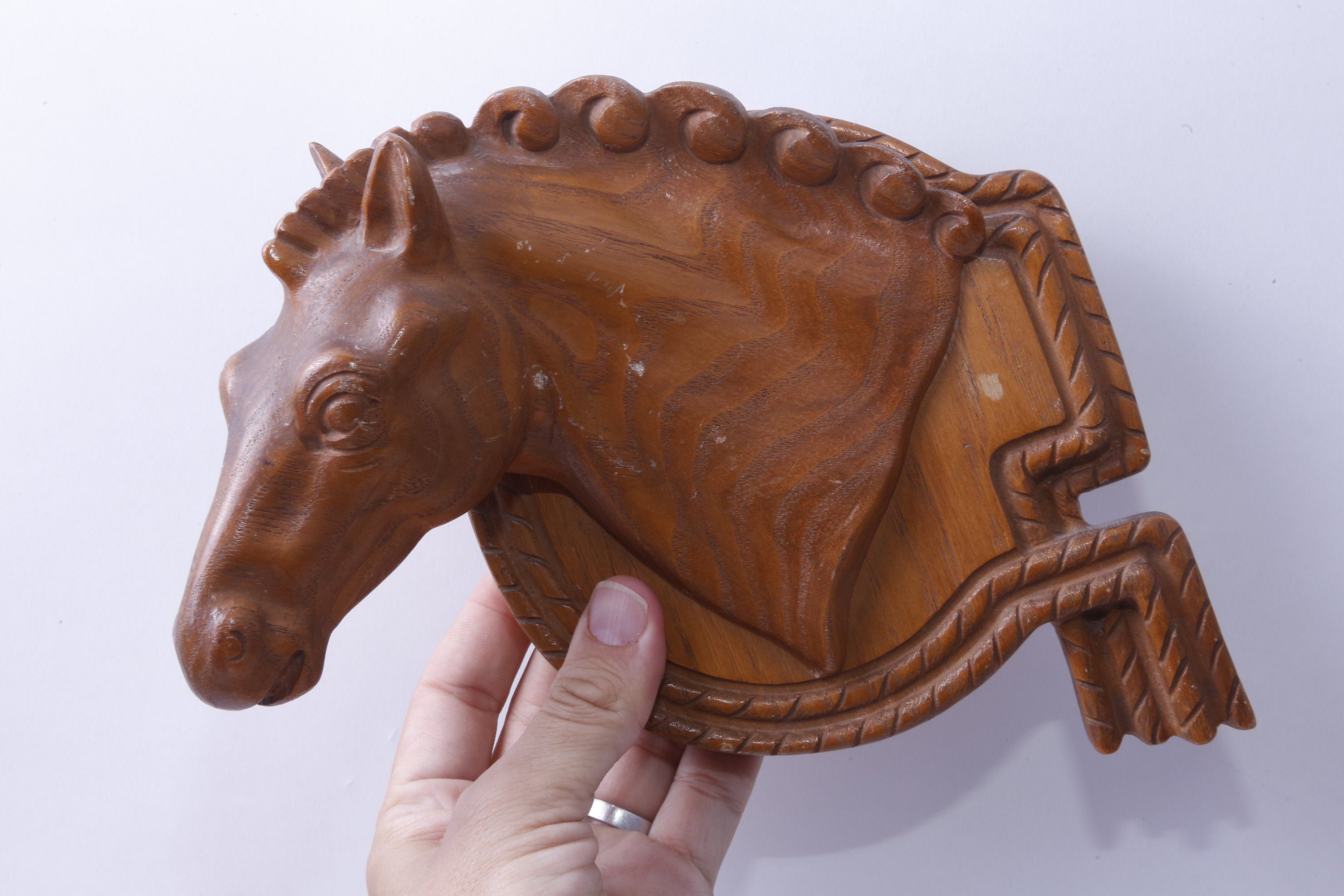 Caballo Cabeza Madera tallada a mano Colgante de pared | Etsy