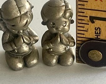 1983, Children Praying, Hudson, Pewter, Statues, 2864, 2865