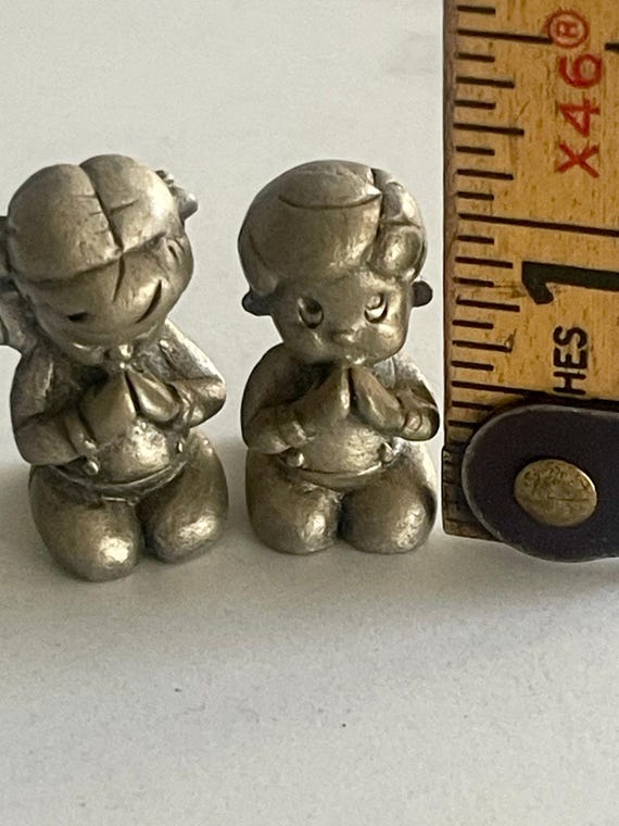 1983, Children Praying, Hudson, Pewter, Statues, 2864, 2865