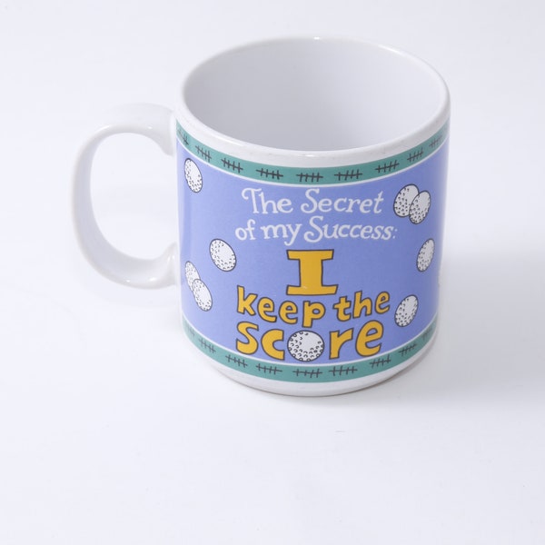 Secret Of Success, Keep The Score, Golf, Balls, Sports, Player, 3.5", Coffee Cup, Message Mug, Novelty Cup, Ceramic, Tea Cup, ~20-01-558