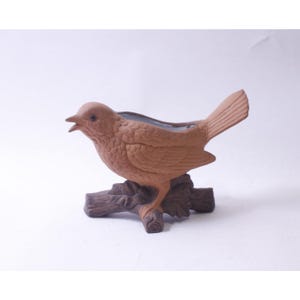 Little Red Bird Trinket Holder, Decorative Ceramic Figure, Jewelry Storage, Planter pot 1970s, Home ~ 240825-WH 1043
