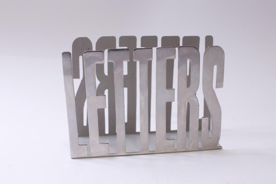 Silver Letter Rack Silver Letter Rack, Letter Holder, Metal, Office, Desk, Organization ...
