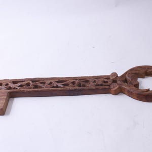 Large Wooden Carved Key, 12 Inches, Ornate, Decorative, Antique Key ...