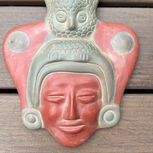 Uroczysta maska VTG ku czci sowy autorstwa Teotihuacan People (Tusz do rzęs De Buho) Meksyk 230818-SD 368