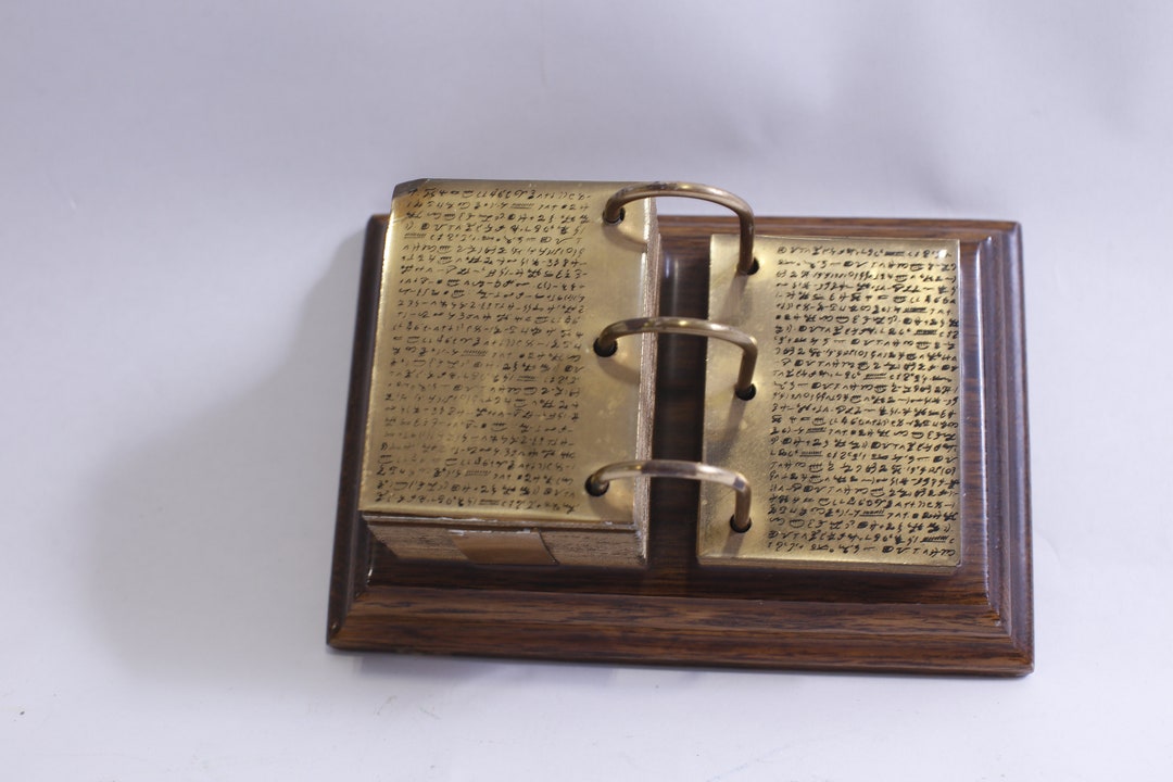 LDS Mormon Golden Plates Statue Art Object Tabletop Etsy