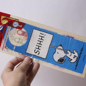 Snoopy Peanuts Shhh Door Knob Hanger Collectible ~ 260812-WH 1244