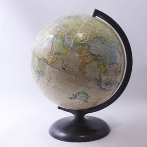 Rand McNally, Terrestrial Globe, 1980s, Political Map, 12-inch Diameter, Geography, Learning, School, Education, ~ 240913-DIS 402