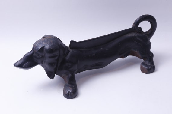 Black Metal Antique Style Cast Iron Dachshund Boot Scraper Black Metal Antique Style Cast Iron Dachshund Boot Scraper