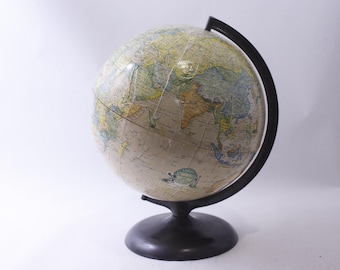 Rand McNally, Terrestrial Globe, 1980s, Political Map, 12-inch Diameter, Geography, Learning, School, Education, ~ 240913-DIS 402