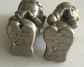1983, Children Praying, Hudson, Pewter, Statues, 2864, 2865