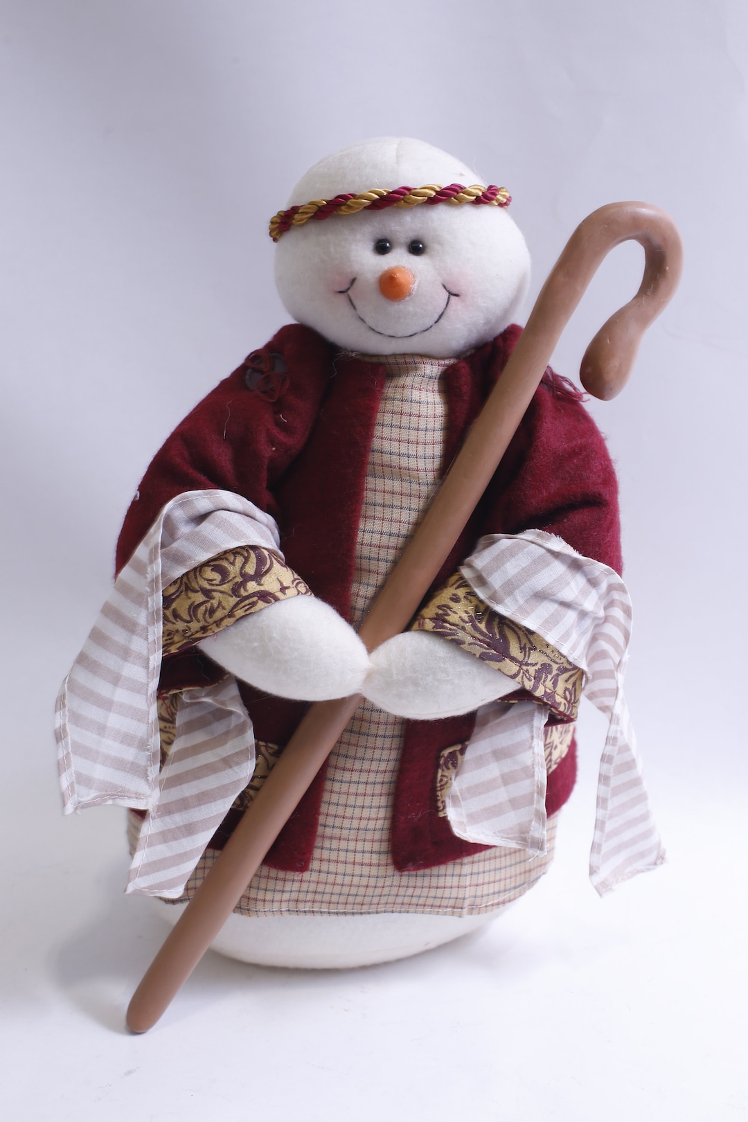 Terry's Village, Shepherd, Snowman, 14", Plush, Dressed, Winter