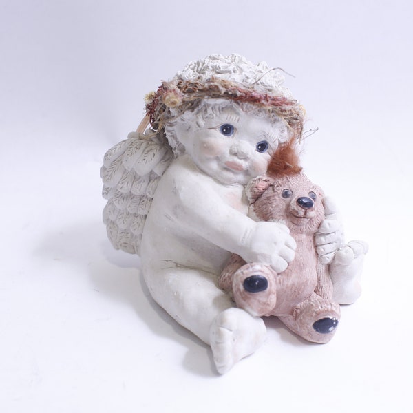 Dreamsicles, Love My Teddy, Angel with Tedy Bear, Figurine, Signed, 1994, Kristin Haynes, Cherub, DC132, Collectible, ~ 230624-GS 16