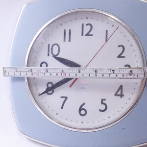 Blue-white Wall Clock, 1960s Diner Style MSE, Arabic Numerals, 1990s 10 ...