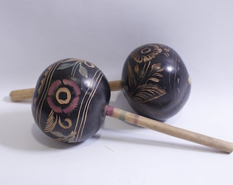 Vintage, Hand Made, Maracas, Musical Instruments, Percussions, South American, Shaking 230826-DISH 474