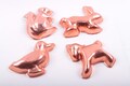 Copper, Cookie Cutters, Baking Forms, Vintage Toys, Mold, Squirrel, Bunny, Rabbit, Horse, Duck, Small, Farm ~ 501