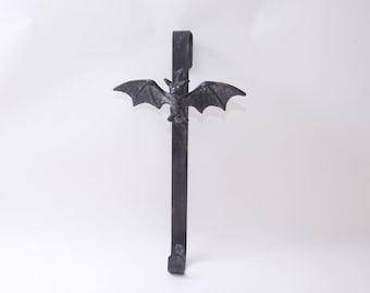 Halloween, Wreath, Door Hanger, Bat, Black, Metal, 16", Holiday, Home, Interior, Decor,  ~221028-AHS 1166