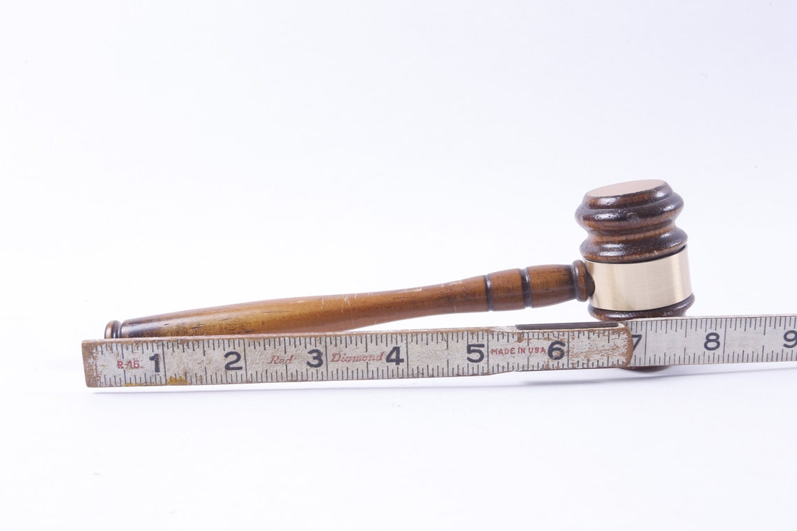 Gavel Ceremonial Mallet Brown Wooden Auction Court Etsy