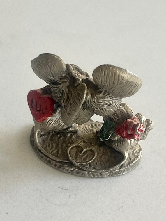 フィギュア（Hallmarkのfine pewter） Mice, Valentines Day, Holding Boxes, Cheddar, and Co, Hudson