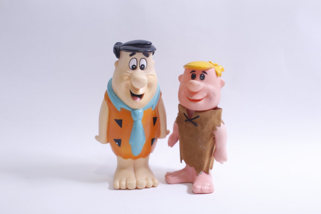 70s フリントストーン バーニー バンバン 貯金箱 フリントストーン バーニー & バンバン ソフビ貯金箱 1970's