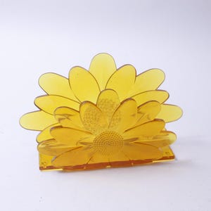 1970s, Country Kitchen, Napkin Holder, Orange Daisy Flower, Dining, Serving, Decor, ~ 250113-WH 39