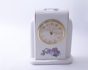 Splendido orologio vintage in porcellana, 1996, rose, ceramica, PS Limited Addition, Shabby Chic, Cottagecore, comodino - 231026-DIR 626