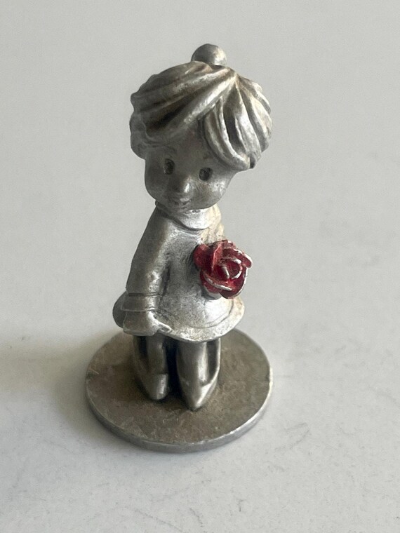 Little Girl, Dressed in Moms Clothes, Red Rose, Lamb, Pewter, Statue, Miniature, Game Piece, Statuette, Vintage, , 250110-WH 01 - Etsy Little Girl, Dressed in Moms Clothes, Red Rose, Lamb, Pewter, Statue, Miniature, Game Piece, Statuette, Vintage, , 250110-WH 01 - Etsy