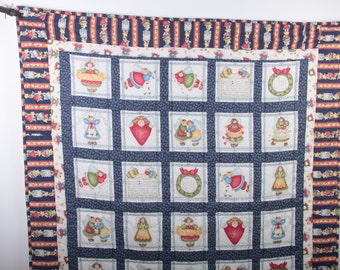 大きなカントリークリスマスキルト スイートベビーブランケット 天使の