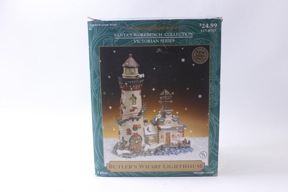 Butler's Wharf Lighthouse, Lighted, Porcelain, Santa's Workbench