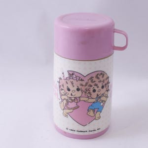 The Hugga Bunch, Thermos with Pink Cup Lid, Aladdin, 1984, Hallmark, Travel, School, Beverage, Portable, Drinkware, ~ 241014-SHC SHC-072
